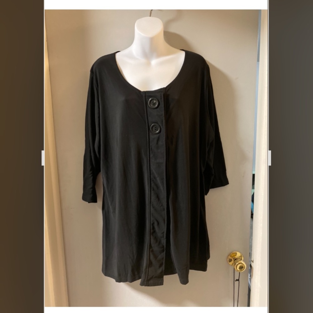 Studio 1940 size 22/24 black cardigan 2-buttons